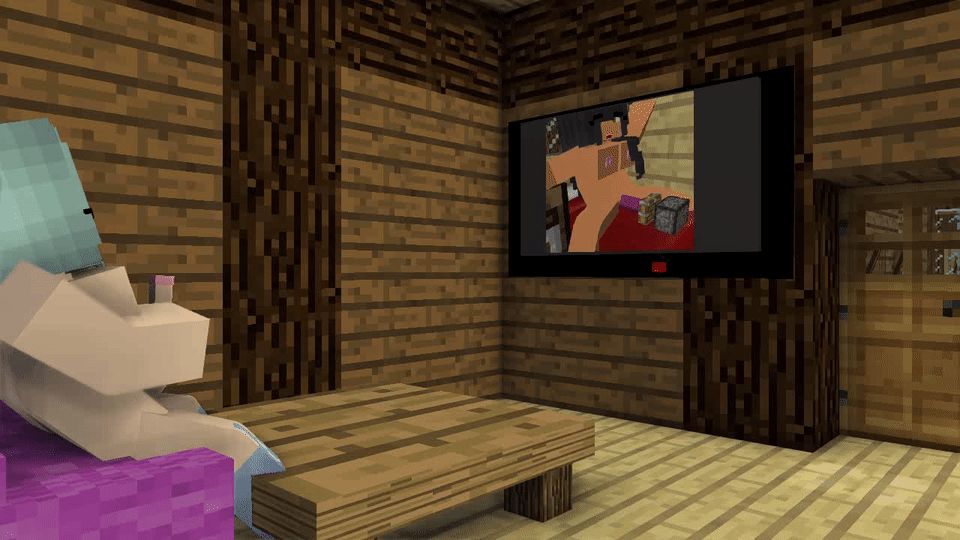 Animación de Porn Minecraft, video, GIF. Sexo basado en el juego