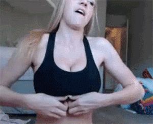 Blonde blue shirt big tits couch porn gifs Gifs Tits Beautiful Female Breasts Porn And Erotic